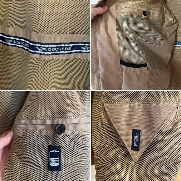 DOCKERS stain defender light fall jacket in camel, Sz L - Picture 13 of 15